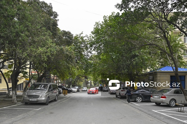 Bakının Nərimanov rayonunda səkidə pullu parklanma yeri quruldu