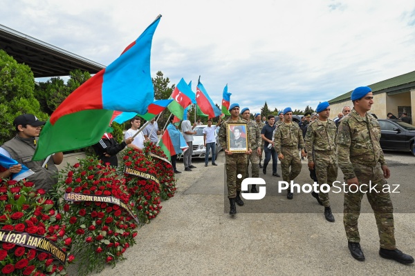 Birinci Qarabağ müharibəsi şəhidləri Elman Camalov, Əbülfəz Əbilov, Tahir Şirinov və Cavanşir Hüseynovun dəfn mərasimi