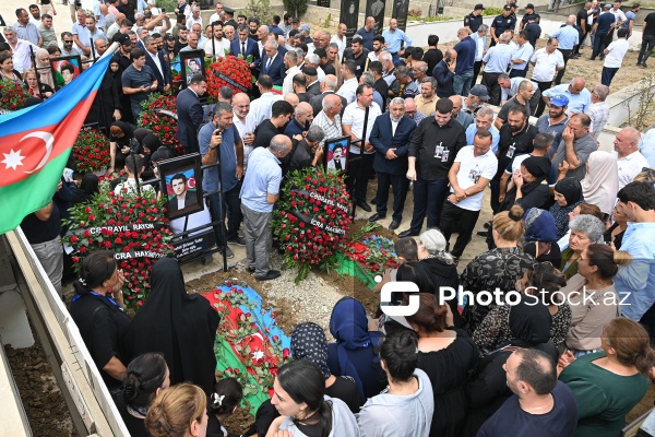 Birinci Qarabağ müharibəsi şəhidləri Elman Camalov, Əbülfəz Əbilov, Tahir Şirinov və Cavanşir Hüseynovun dəfn mərasimi