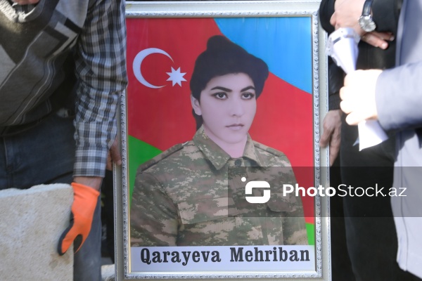 Birinci Qarabağ müharibəsində itkin düşmüş xanım şəhid Mehriban Qarayevanın dəfni