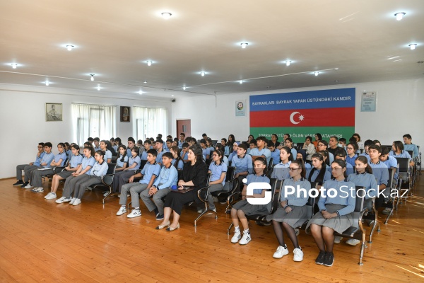 BŞTİ və “Kaspi” qəzetinin təşkilatçılığı ilə 44 nömrəli tam orta məktəbdə baş tutan görüş