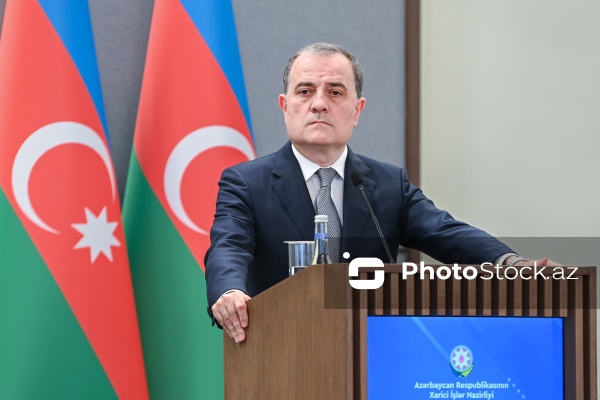 Ceyhun Bayramov və Əymən Əs-Səfadinin birgə mətbuat konfransı
