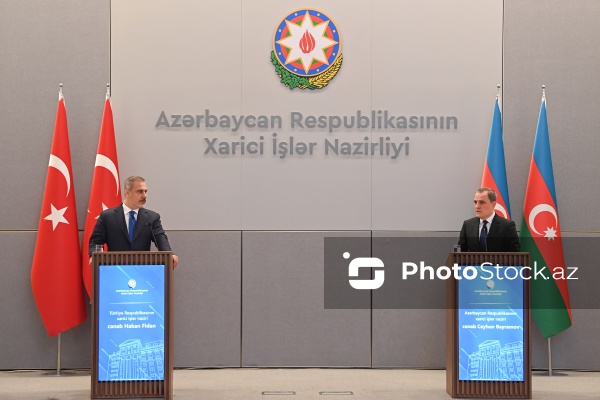 Ceyhun Bayramov və Hakan Fidanın birgə mətbuat konfransı