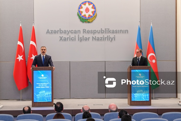 Ceyhun Bayramov və Hakan Fidanın birgə mətbuat konfransı