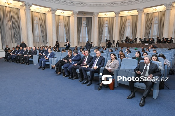 Ceyhun Bayramov və Maka Boçorişvilinin birgə mətbuat konfransı