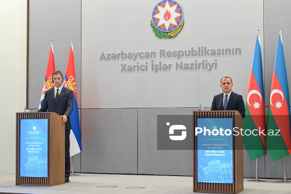 Ceyhun Bayramov və Marko Curiçin birgə mətbuat konfransı