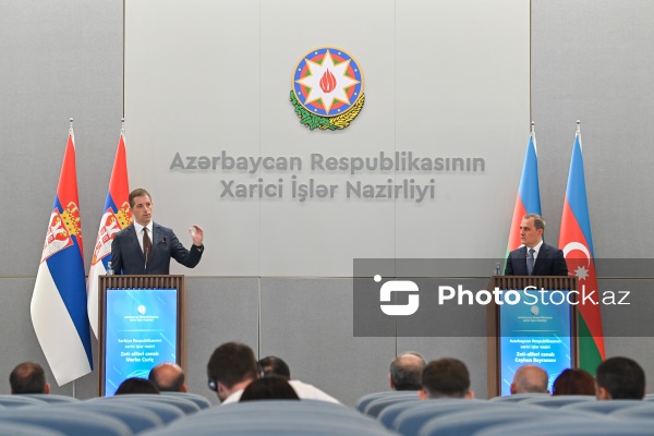 Ceyhun Bayramov və Marko Curiçin birgə mətbuat konfransı