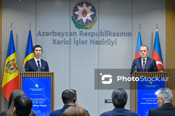 Ceyhun Bayramov və Mixay Popşoinin birgə mətbuat konfransı