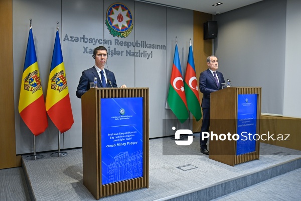 Ceyhun Bayramov və Mixay Popşoinin birgə mətbuat konfransı