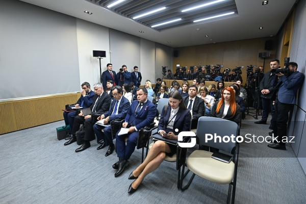 Ceyhun Bayramov və Mixay Popşoinin birgə mətbuat konfransı