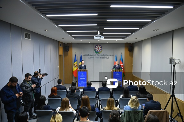 Ceyhun Bayramov və Mixay Popşoinin birgə mətbuat konfransı