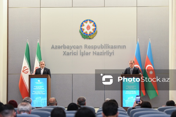 Ceyhun Bayramov və Seyid Abbas Əraqçının birgə mətbuat konfransı