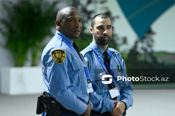 COP29-da çalışan BMT polisləri