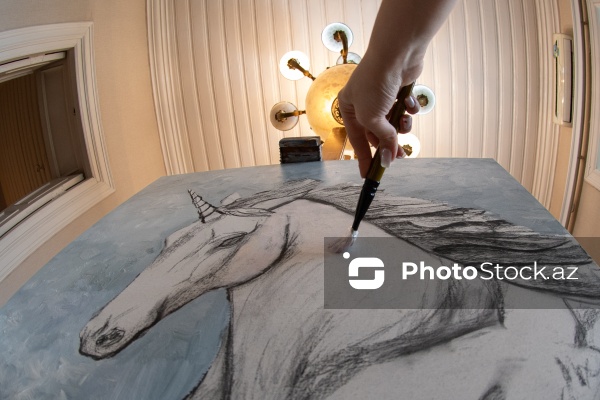 Gənc rəssam Leyla Qurbanova