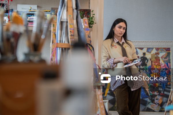 Gənc rəssam Leyla Qurbanova