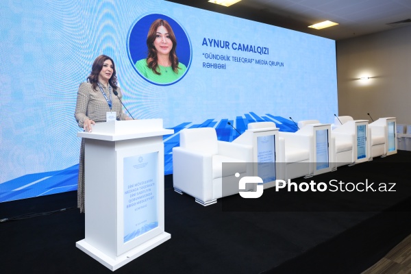 Aynur Camalqızı - "Dini mövzuların mediada təqdimatı: dini sabitliyin qorunmasında birgə məsuliyyət" mövzusunda konfransda