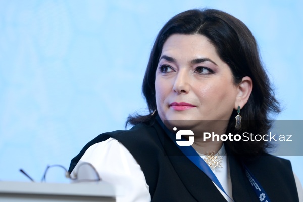Səadət Məmmədova  - "Dini mövzuların mediada təqdimatı: dini sabitliyin qorunmasında birgə məsuliyyət" mövzusunda konfransda