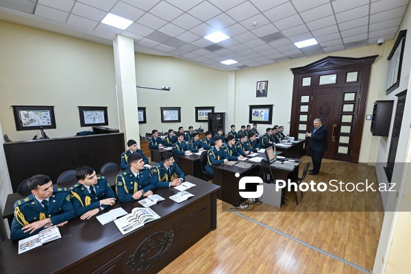 Dövlət Sərhəd Xidmətinin Akademiyasında kursantların təlim və tədris prosesi