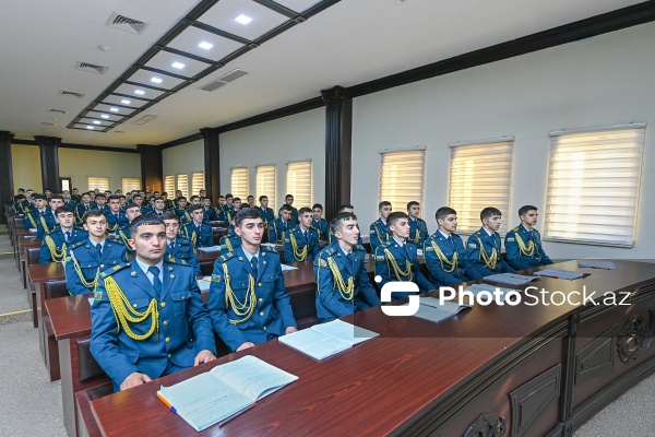 Dövlət Sərhəd Xidmətinin Akademiyasında kursantların təlim və tədris prosesi