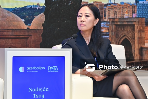 Nadejda Tsoy - Dövlət Turizm Agentliyi və Asiya-Sakit Okean Turizm Assosiasiyasının birgə sammitində