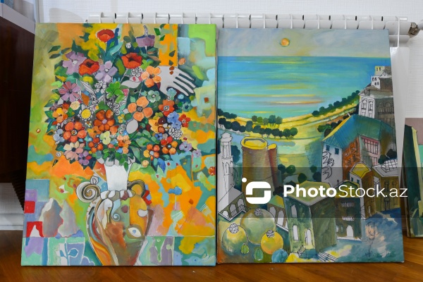 Doğulduğu Bakı şəhərindən ilham alan rəssam Tahir Şıxəliyev