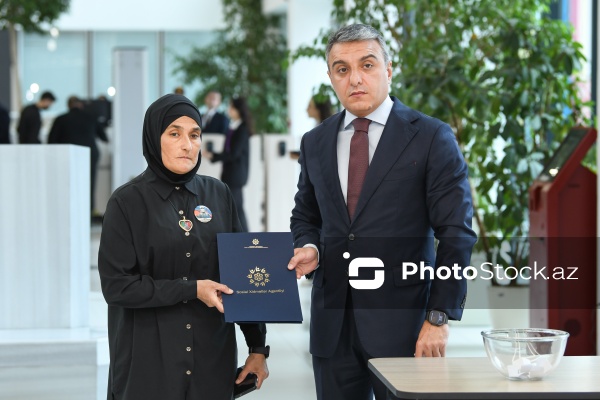 ƏƏSMN tərəfindən şəhid ailələrinə və müharibə əlillərinə 100 mənzil verilib