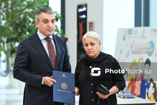 ƏƏSMN tərəfindən şəhid ailələrinə və müharibə əlillərinə 100 mənzil verilib