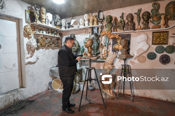 Gənc heykəltaraş Tamerlan Mirzəliyev