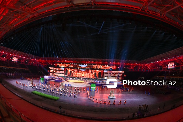 Gəncə stadionunda keçirilən III MDB Oyunlarının açılış mərasimi