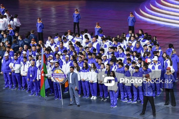 Gəncə stadionunda keçirilən III MDB Oyunlarının açılış mərasimi