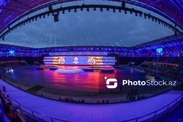 Gəncə stadionunda keçirilən III MDB Oyunlarının açılış mərasimi