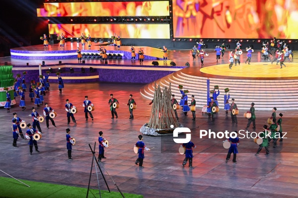 Gəncə stadionunda keçirilən III MDB Oyunlarının açılış mərasimi