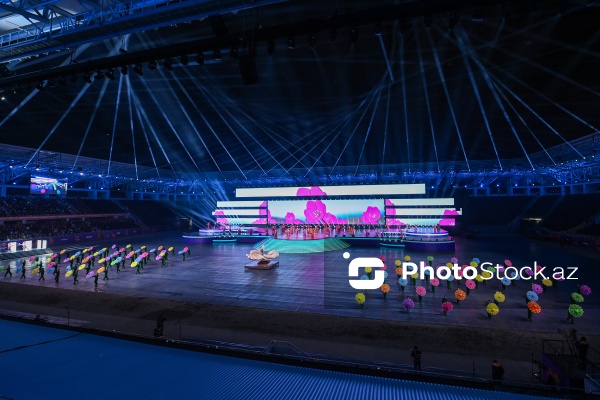 Gəncə stadionunda keçirilən III MDB Oyunlarının açılış mərasimi