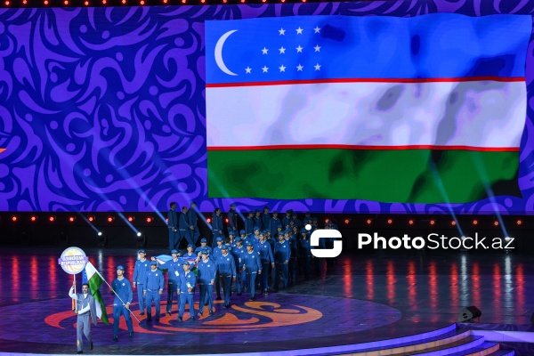 Gəncə stadionunda keçirilən III MDB Oyunlarının açılış mərasimi