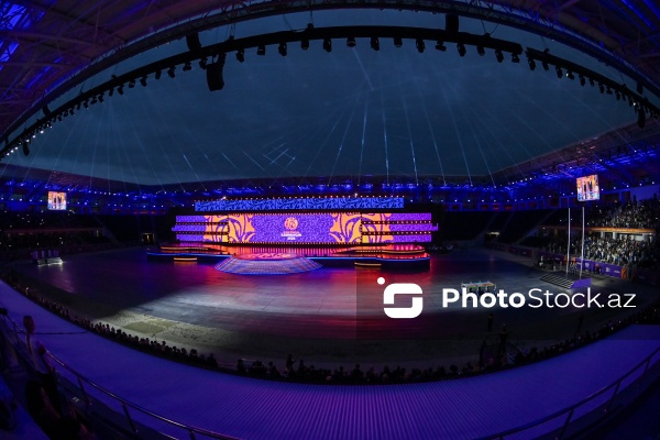 Gəncə stadionunda keçirilən III MDB Oyunlarının açılış mərasimi