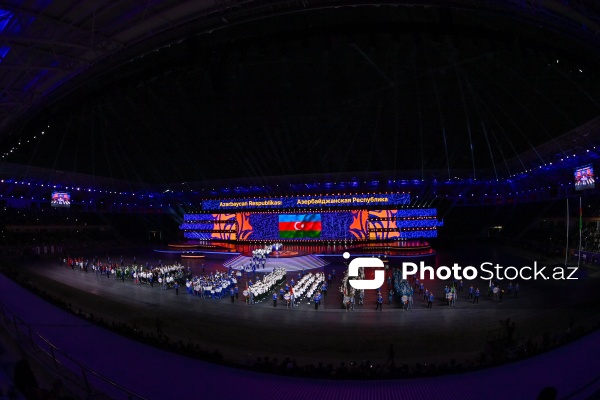 Gəncə stadionunda keçirilən III MDB Oyunlarının açılış mərasimi