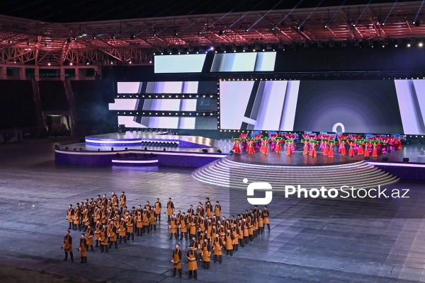 Gəncə stadionunda keçirilən III MDB Oyunlarının açılış mərasimi