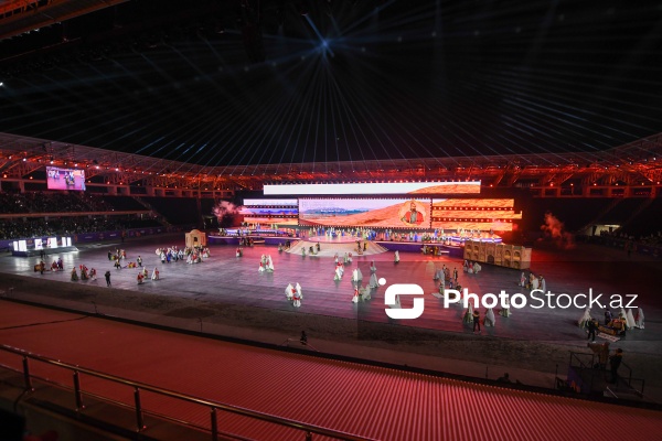 Gəncə stadionunda keçirilən III MDB Oyunlarının açılış mərasimi