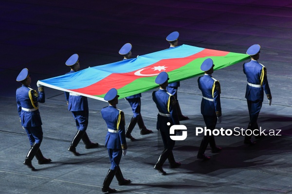 Gəncə stadionunda keçirilən III MDB Oyunlarının açılış mərasimi