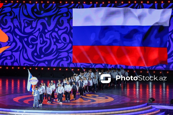 Gəncə stadionunda keçirilən III MDB Oyunlarının açılış mərasimi