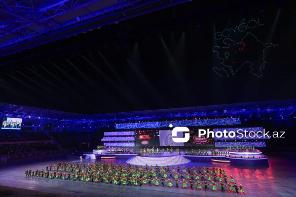 Gəncə stadionunda keçirilən III MDB Oyunlarının açılış mərasimi