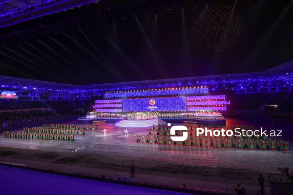 Gəncə stadionunda keçirilən III MDB Oyunlarının açılış mərasimi