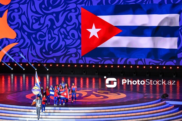 Gəncə stadionunda keçirilən III MDB Oyunlarının açılış mərasimi