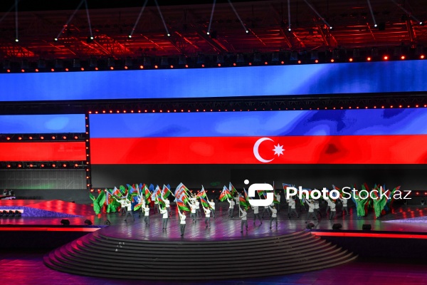 Gəncə stadionunda keçirilən III MDB Oyunlarının açılış mərasimi