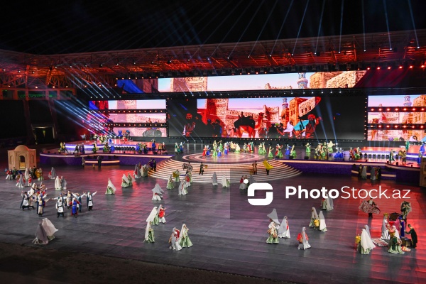 Gəncə stadionunda keçirilən III MDB Oyunlarının açılış mərasimi