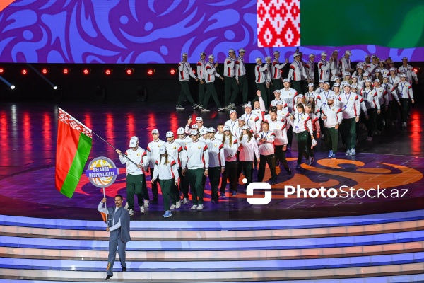 Gəncə stadionunda keçirilən III MDB Oyunlarının açılış mərasimi