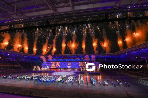 Gəncə stadionunda keçirilən III MDB Oyunlarının açılış mərasimi