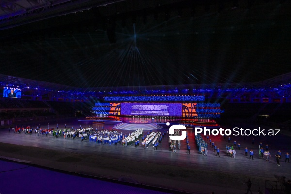 Gəncə stadionunda keçirilən III MDB Oyunlarının açılış mərasimi