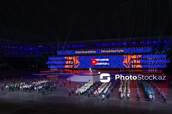 Gəncə stadionunda keçirilən III MDB Oyunlarının açılış mərasimi