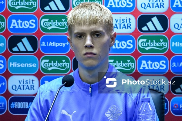 Hakon Arnar Haraldsson - Bakıda keçirilən mətbuat konfransında